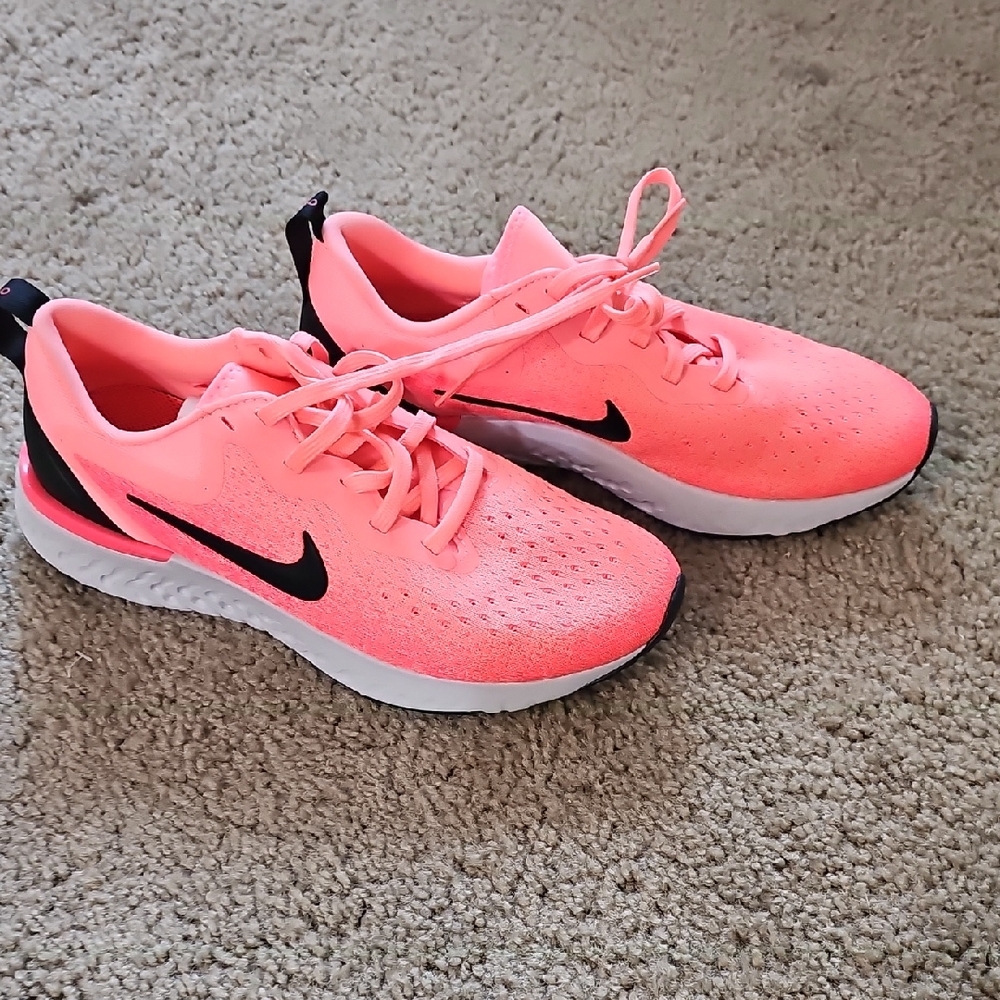 Nike Coral Running Shoes with Black Swoosh